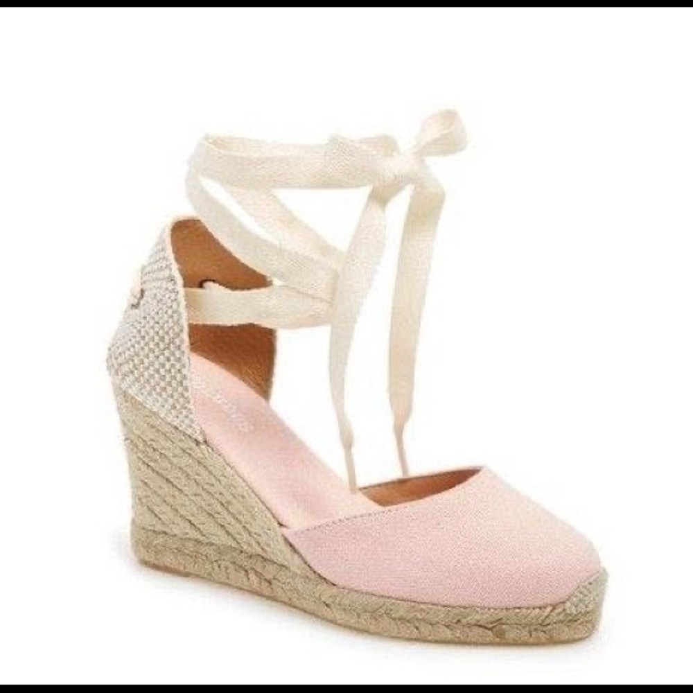 NWOT Soludos Pink Espadrille Wedges